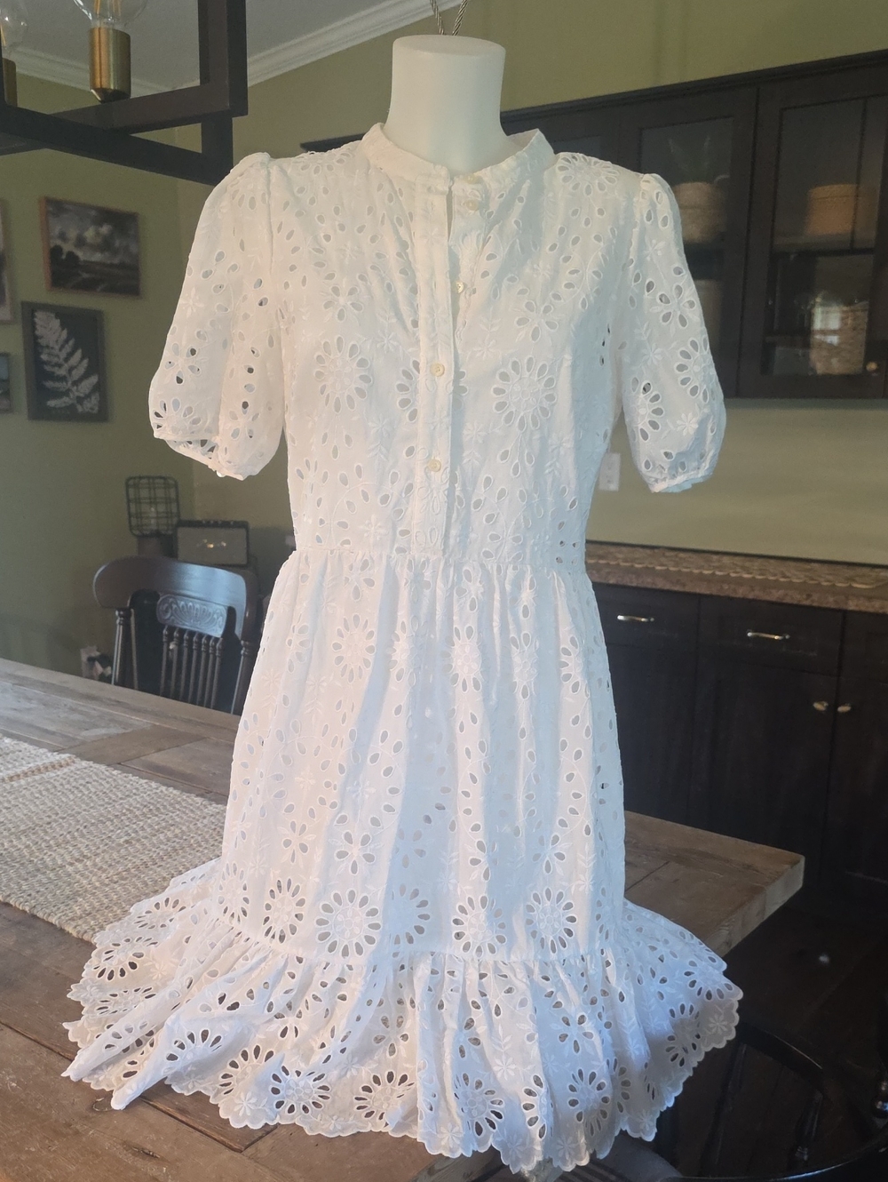 J CREW eyelet lined summer coctail dress 4